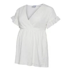 Umstands- Und Still-T-Shirt Dinna Tess Jaquard Aus Recyceltem Polyester In Weiß