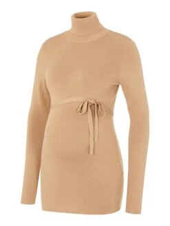 Umstandsrollkragenpullover "Jacina" In Beige