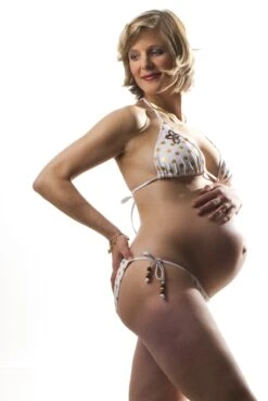 Umstandsbikini ANNA In Weiß-Gold