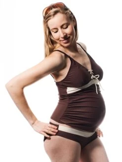 Umstandstankini ALYSSA In Mocca-Creme